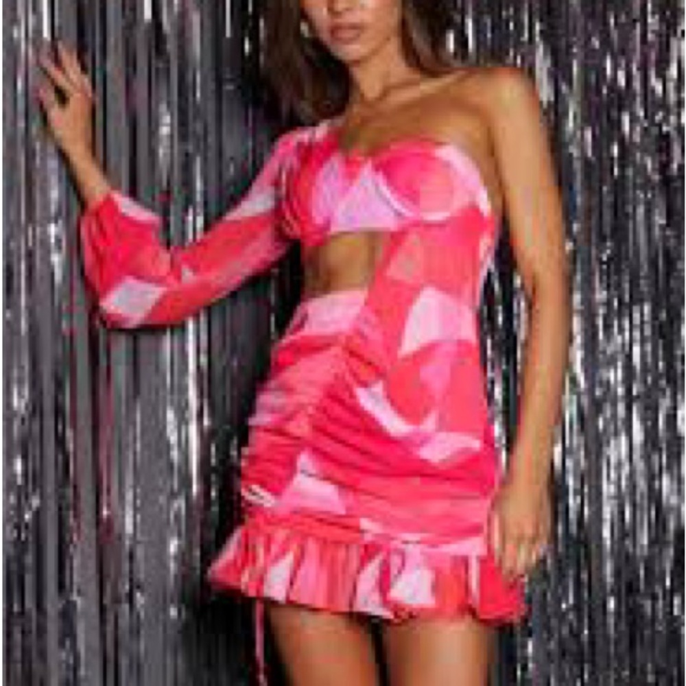 Hello Molly Bright Hot Pink Mini Dress
